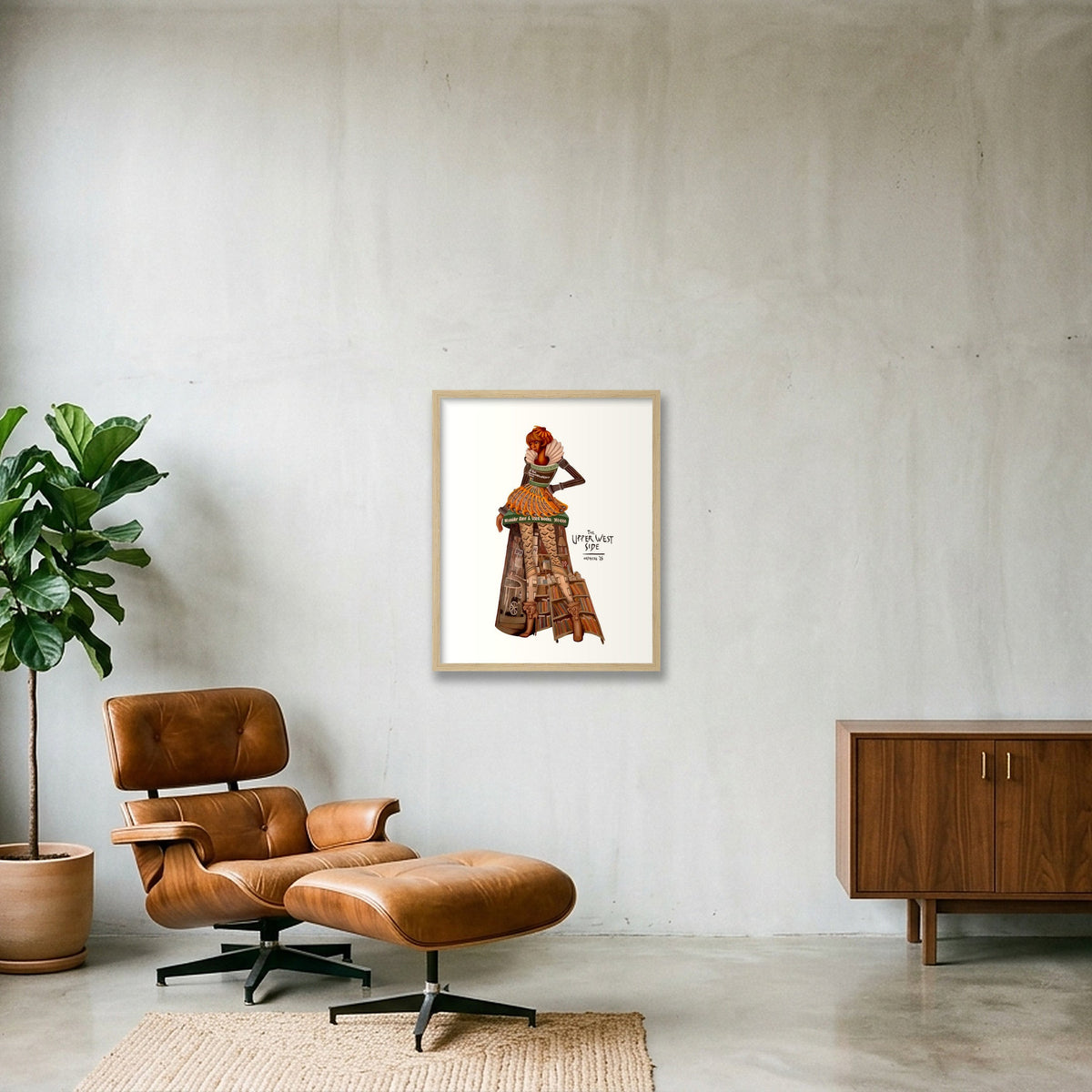 Upper West Side, New York City — 40×50cm, 16×20" Oak Frame